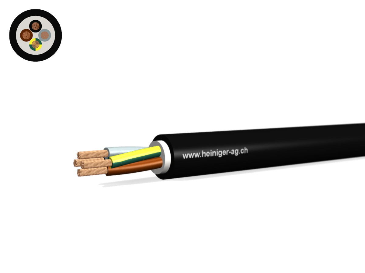 Câble d'appareils Tdlr Eca 4G0.75 LPE nr - RAL9005 H03VV-F 300/300V HD 308 S2