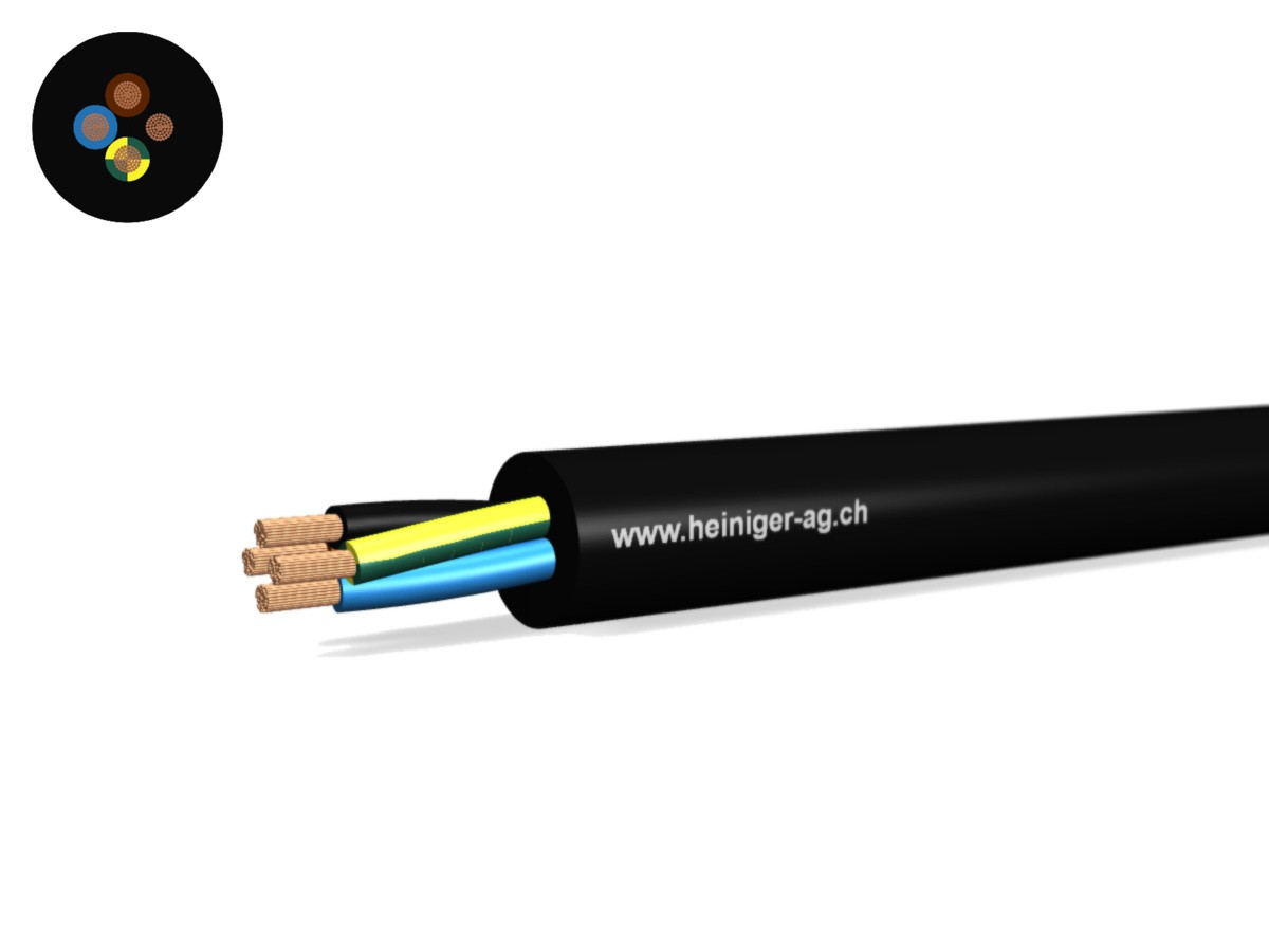 Td Apparate-Kabel Eca 4G1.50 LNPE sw - RAL9005 H05VV-F 300/500V HD 308 S2