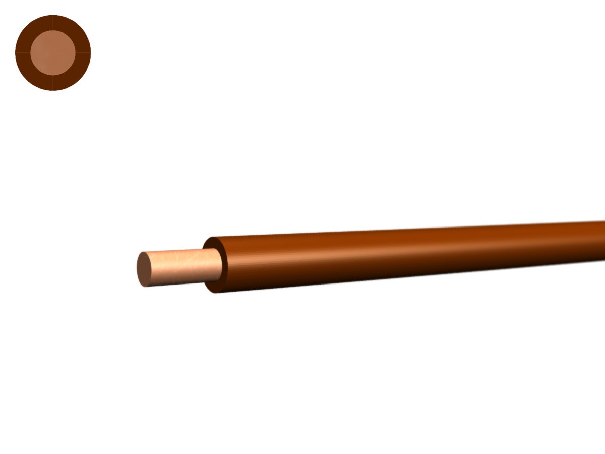 Fil T Eca 2.50 PVC brun - 450/750V H07V-U