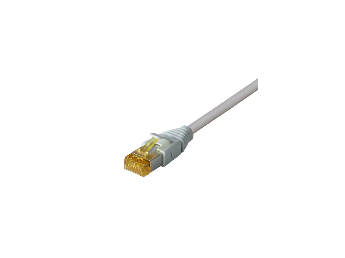 Unipatch 4P S/FTP 1:1 RJ45 AMP 10m - Kat.6A, Kabel grau/TLP Haube grau