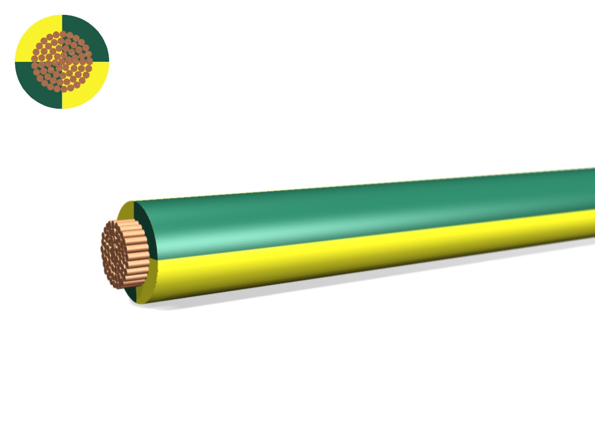 T-Seil Eca 120 PVC gelb-grün - 450/750V H07V-R