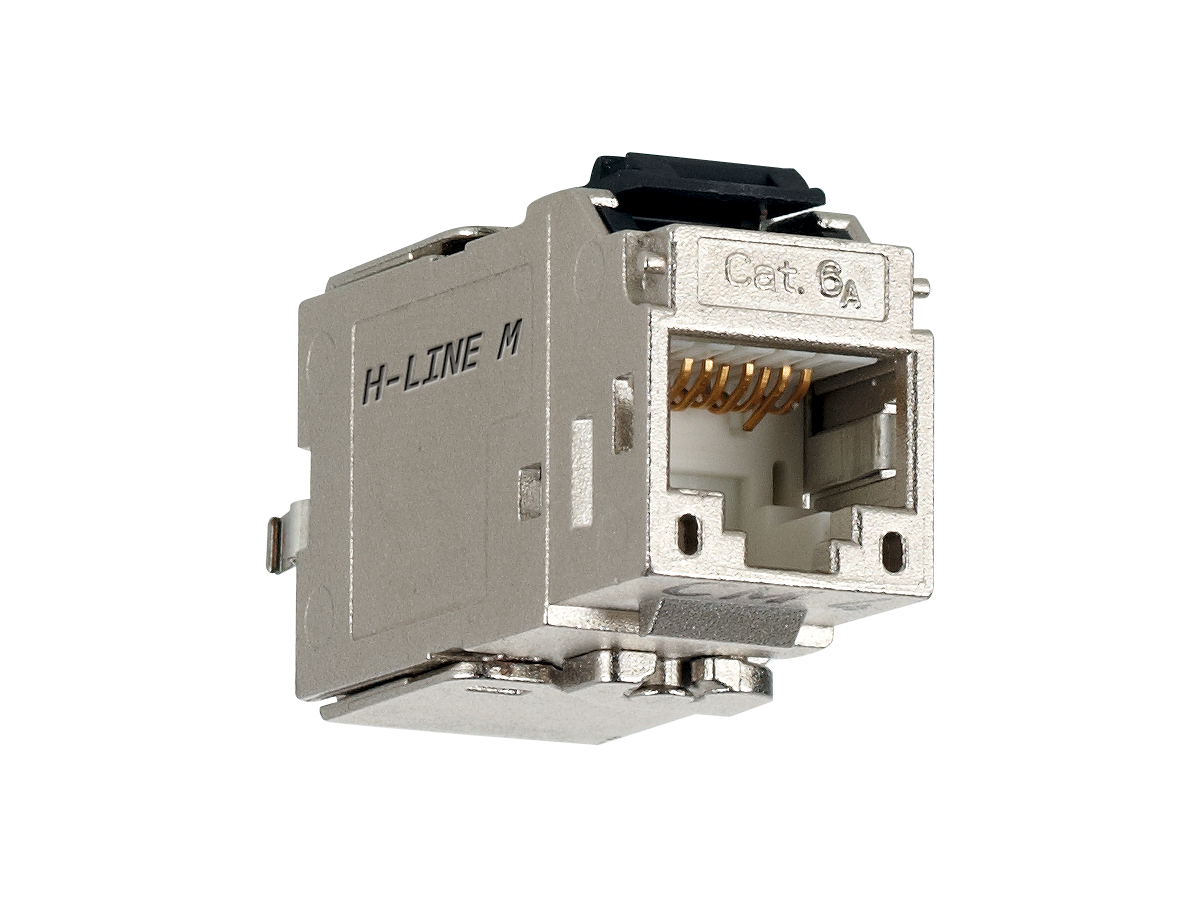 H-LINE M Anschlussmodul RJ45 Kat.6A/s - ISO/IEC, 10Gbit, Keystone, 12er Pack