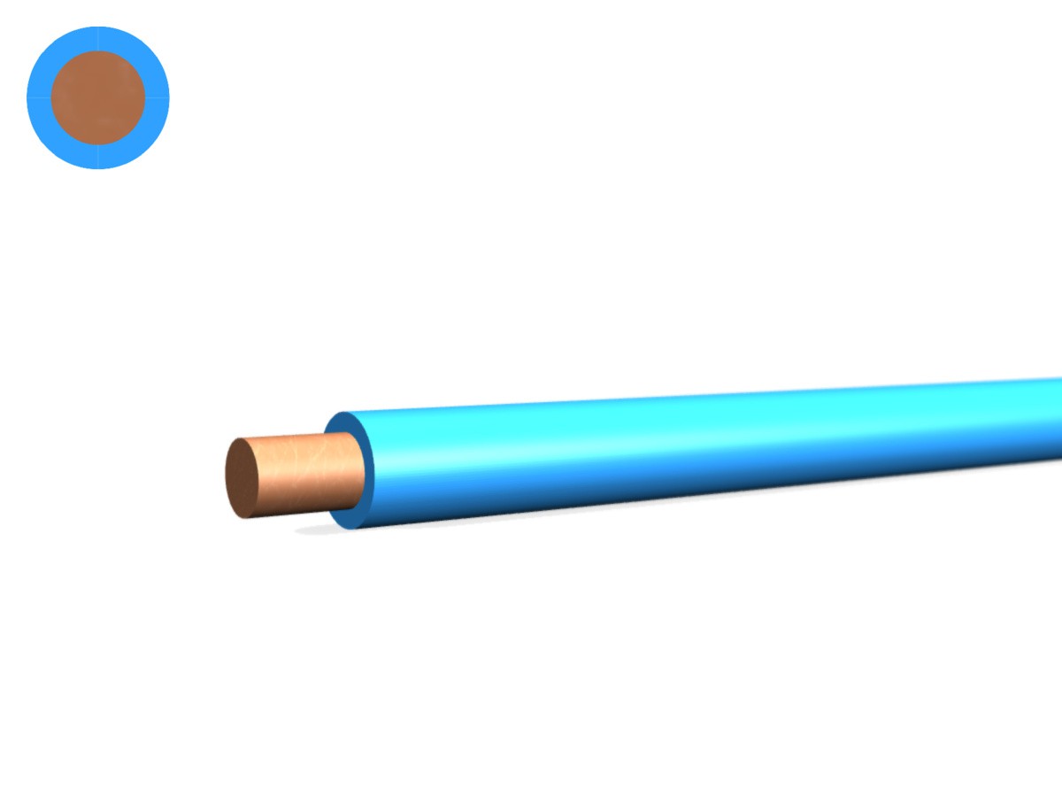 T-Draht Eca 6 PVC hellblau - 450/750V H07V-U