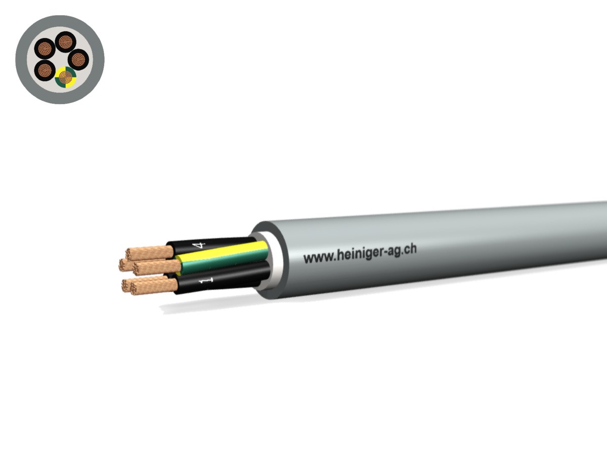 Câble PVC-PUR 5x1.00 JZ num gr - 300/500V