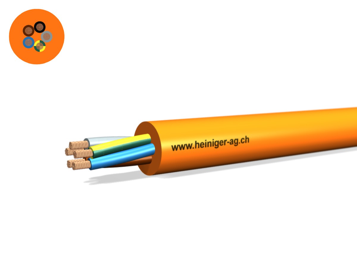 Câble EPR-PUR 5G2.50 LNPE or H07BQ-F - 450/750V HD 308 S2