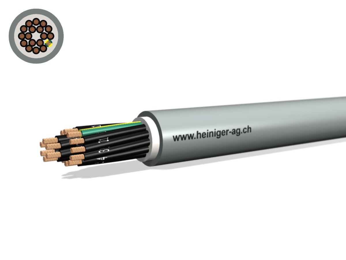 Câble commande Cca-flex 18x2.50 JZ gr - LiHH san-hal 0.6/1kV EN 50399