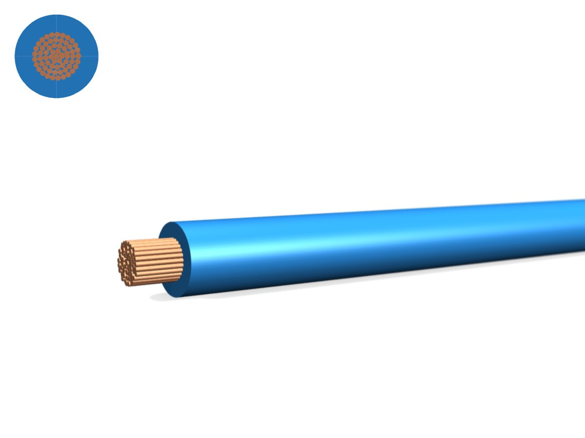 Corde T Eca 10 PVC bleu clair - 450/750V H07V-R