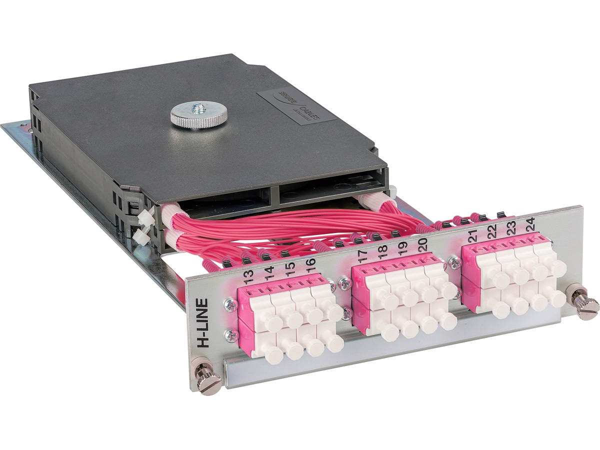 Modul p. supp. 3UH/7UP, 4xLCd-Quad - 50/125 OM4, equ., prêt à jonct., H-Line