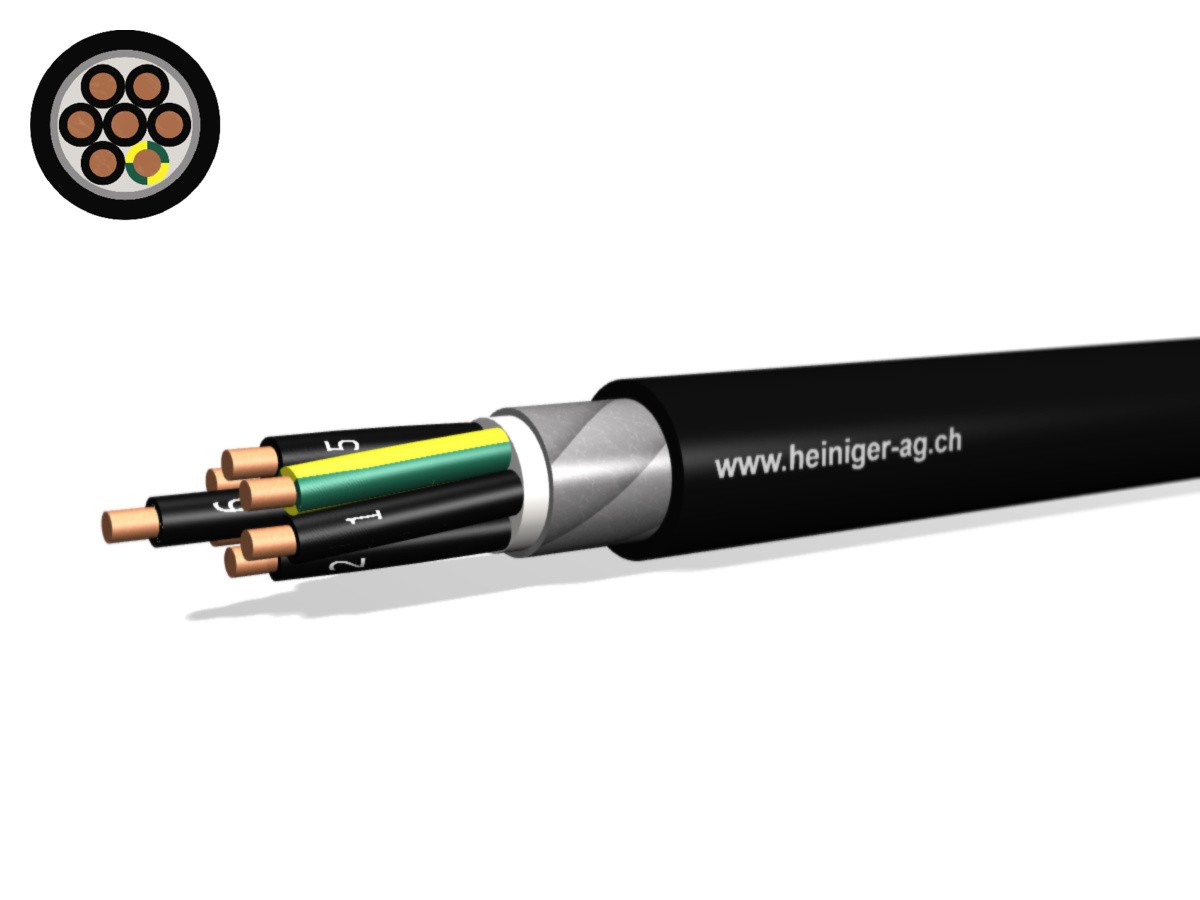 NN-CLN FE05B2 B2ca 7x6 LPE nr - san-hal armé 90°C 0.6/1kV