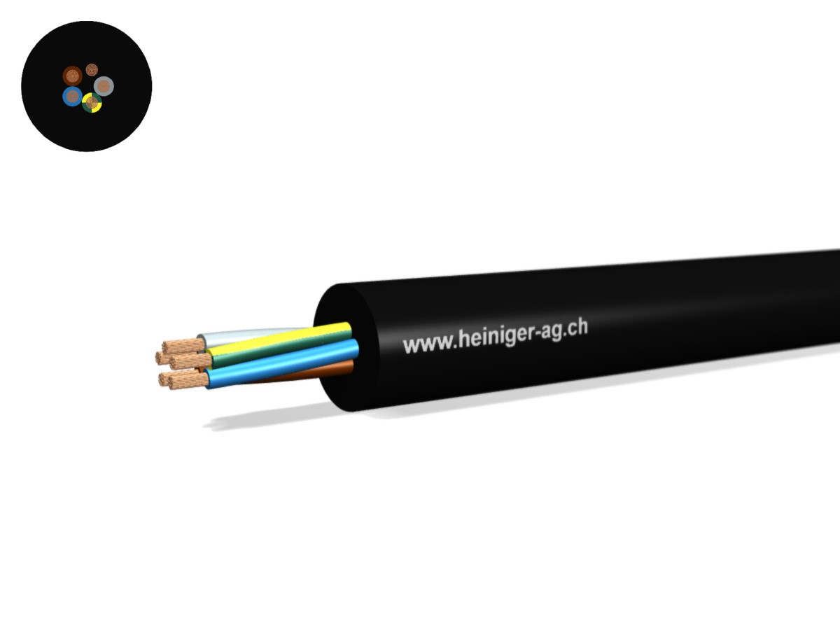 Gdv câble de raccord. Eca 5G1.50 LNPE nr - H07RN-F 450/750V 90°C Titanex Premium