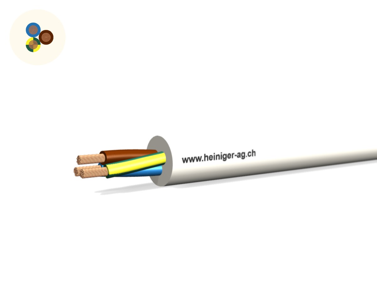 Câble d'appareils Td Eca 3G1.50 LNPE bc - RAL9010 H05VV-F 300/500V HD 308 S2