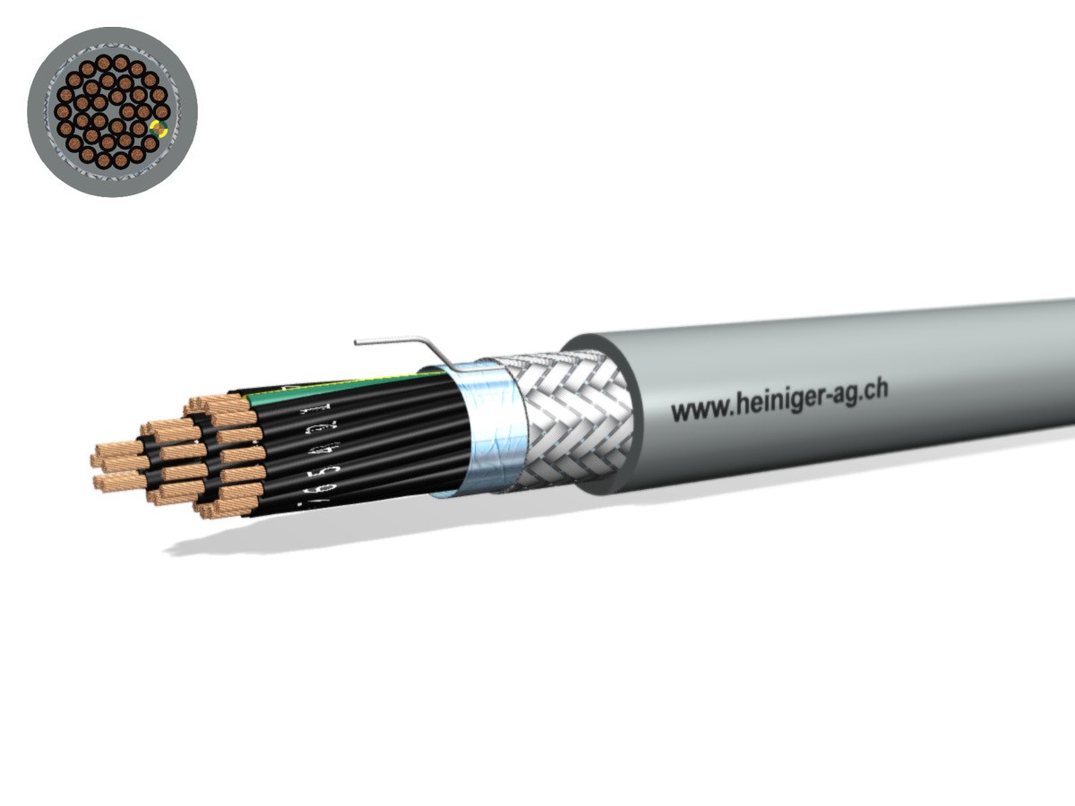 Câble commande Cca-flex C 34x1.50 JZ gr - LiH(St)CH san-hal 0.6/1kV EN 50399