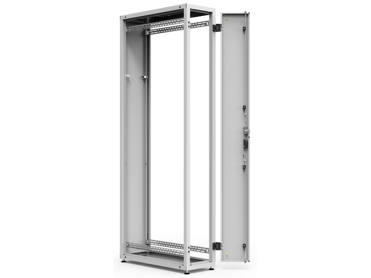 H-Rack Armoire d'range. H2000xL300xP1000 - Porte en tôle avant et arrière, Complet