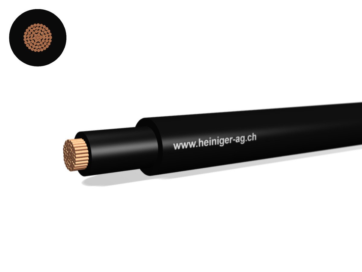 Gdv câble de raccord. Eca 1x70 nr - RAL9005 H07RN-F 450/750V renforcé,AD8