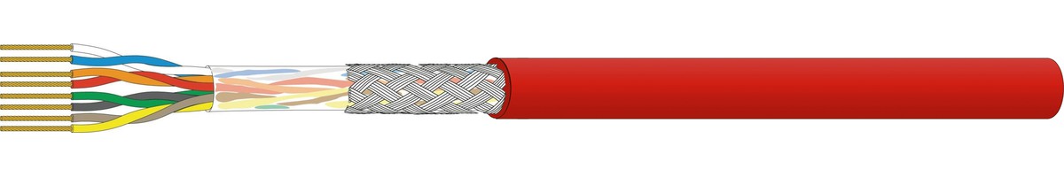 Uninet flex 5502 S/UTP 4x2x0.16 rot - 4P FRNC/LSOH 300MHz Kat.5e, Dca