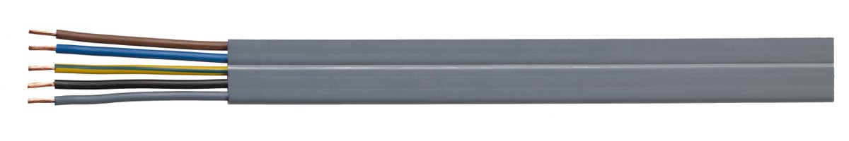 Câble plat Eca PVC 10A 5x1.50 LNPE gr - 0.6/1kV HD 308 S2