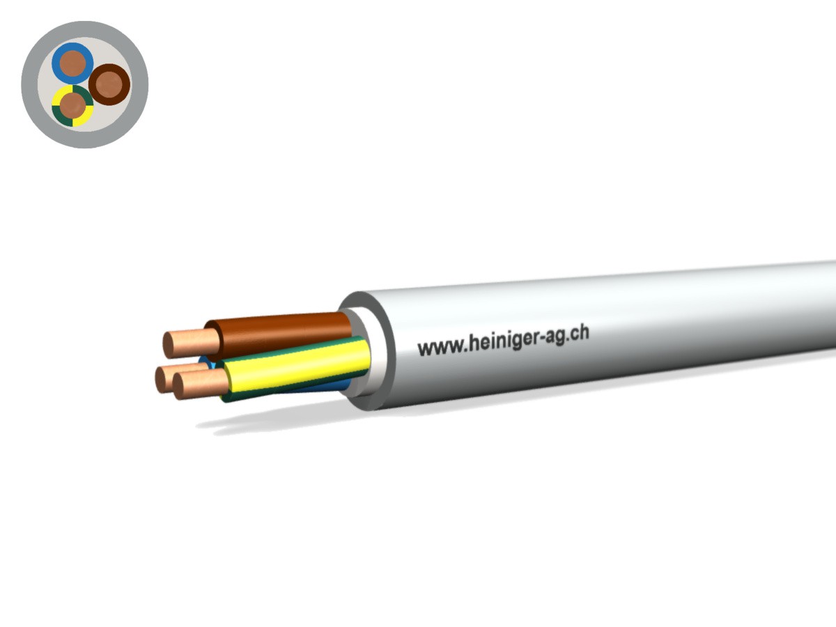 FE0D Kabel Dca hal-frei 3x4 LNPE - flammwidrig hgr 0.6/1kV