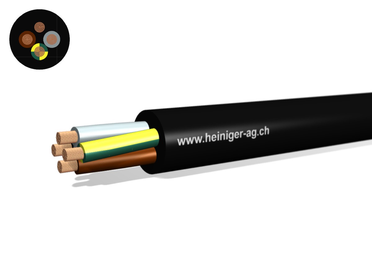 Gdv Anschluss-Kabel Eca 4G35 LPE sw - RAL9005 H07RN-F 450/750V verstärkt,AD8