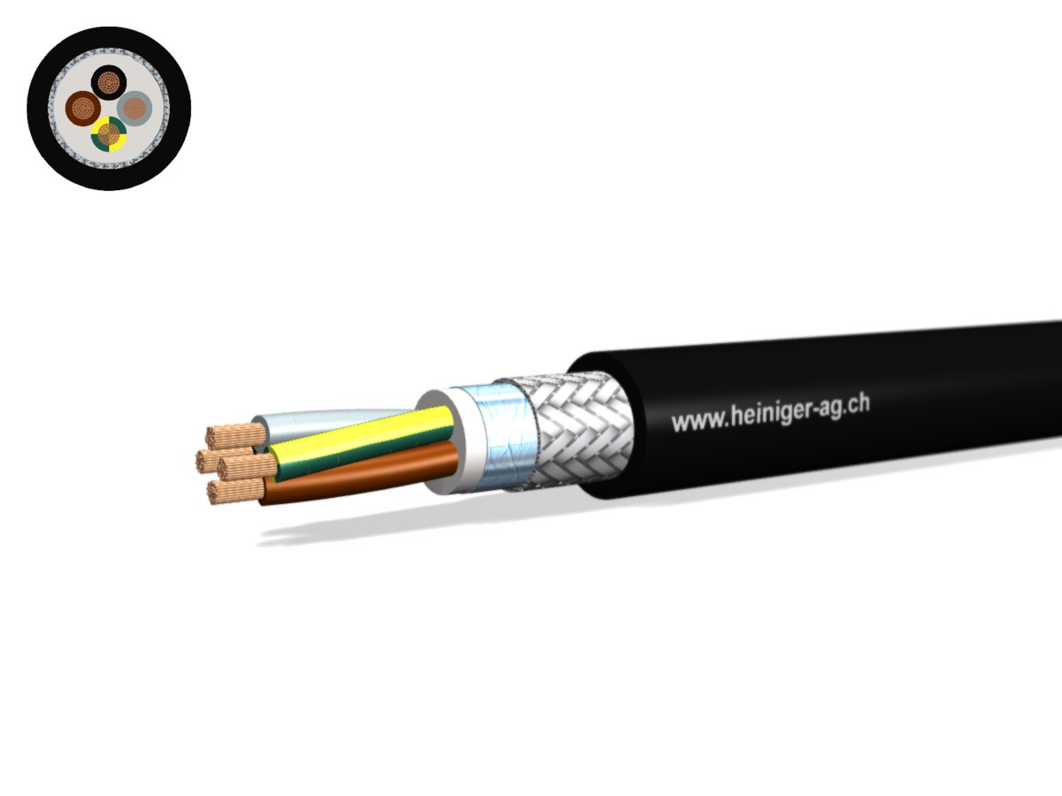 Câble de moteur san-hal flex 4x2.50 - LPE 2XSLCHK nr 70°C 0.6/1kV HD 308 S2