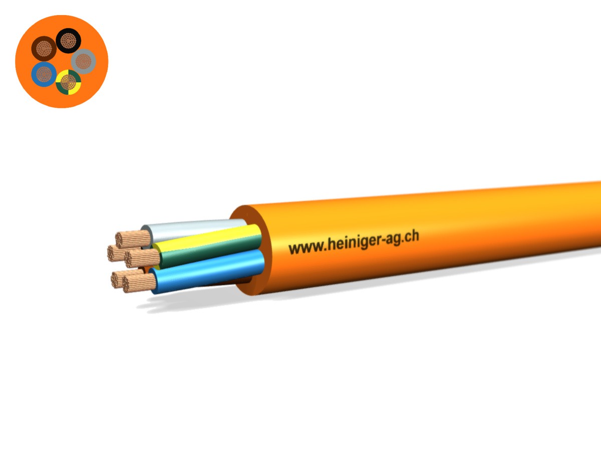 Câble PUR-PUR Fca 5x4 LNPE or N1QQ-F - 0.6/1kV HD 308 S2