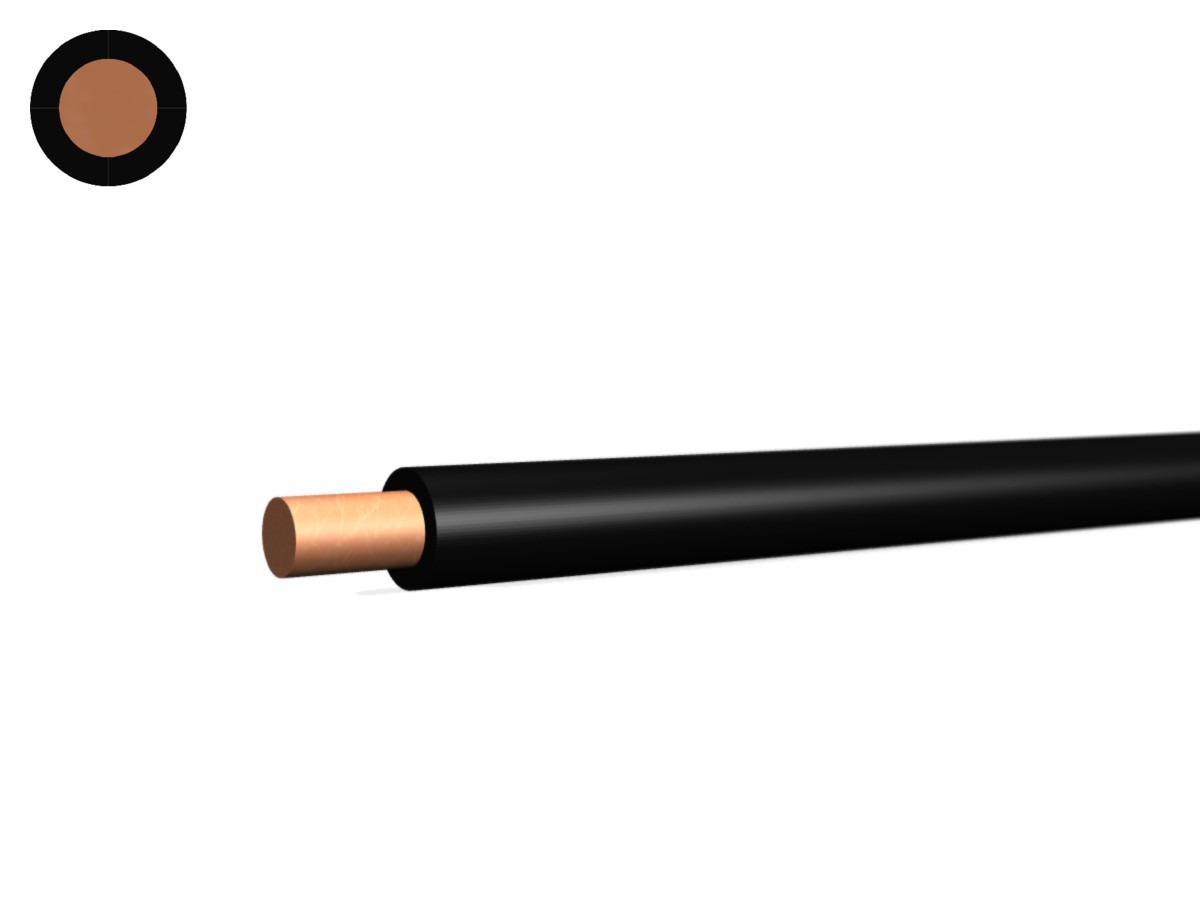 T-Draht Eca 4 PVC schwarz - 450/750V H07V-U