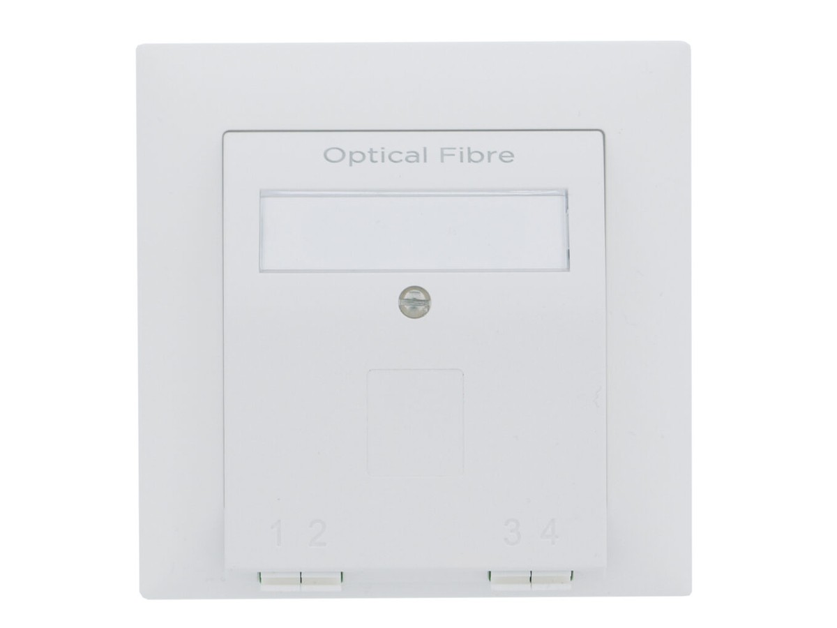 OTO-FTTH Boîtier de raccord. encastré - blanc, 2xLCd APC SM, avec Pigtail