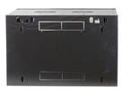 Wandgehäuse 19" Flat Pack 12HE schwarz - H635xB570xT600, Traglast 60Kg