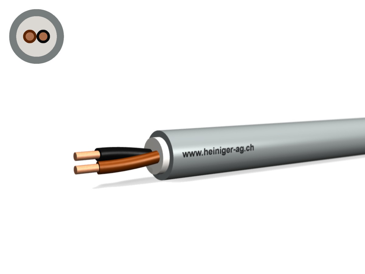 Câble TT Eca 2x2.50 L PVC gr - Câble d'installat. basse tension 0.6/1kV