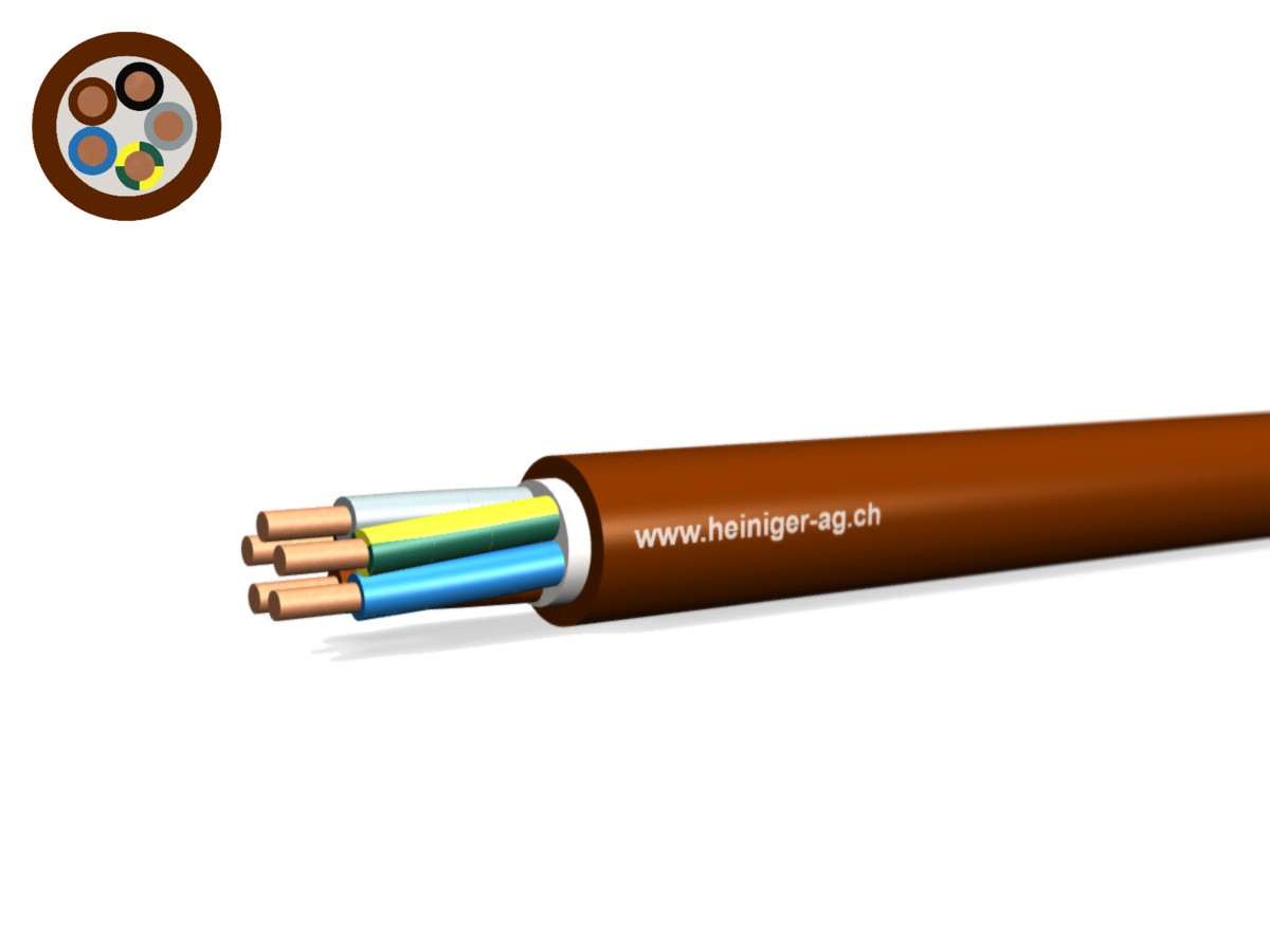 Câble FE0D Dca san-hal 5x1.50 LNPE br - non propag. de flamme 0.6/1kV