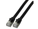 Slimpatchkabel Kat.6A U/FTP 3.0m - PVC, paargeschirmt, ultraflach, schwarz