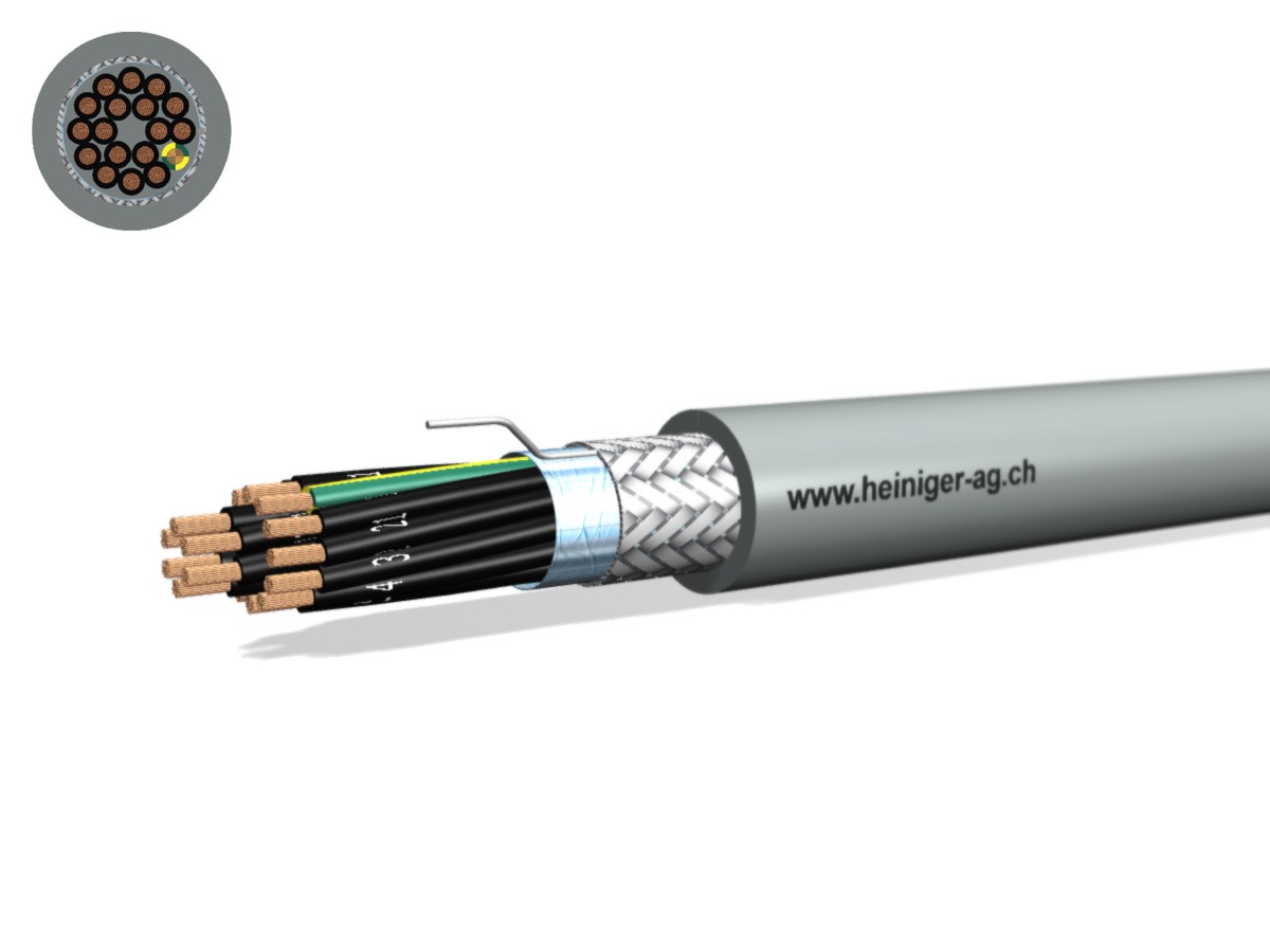 Steuerkabel Cca-flex C 18x1.50 JZ gr - LiH(St)CH hal-frei 0.6/1kV EN 50399