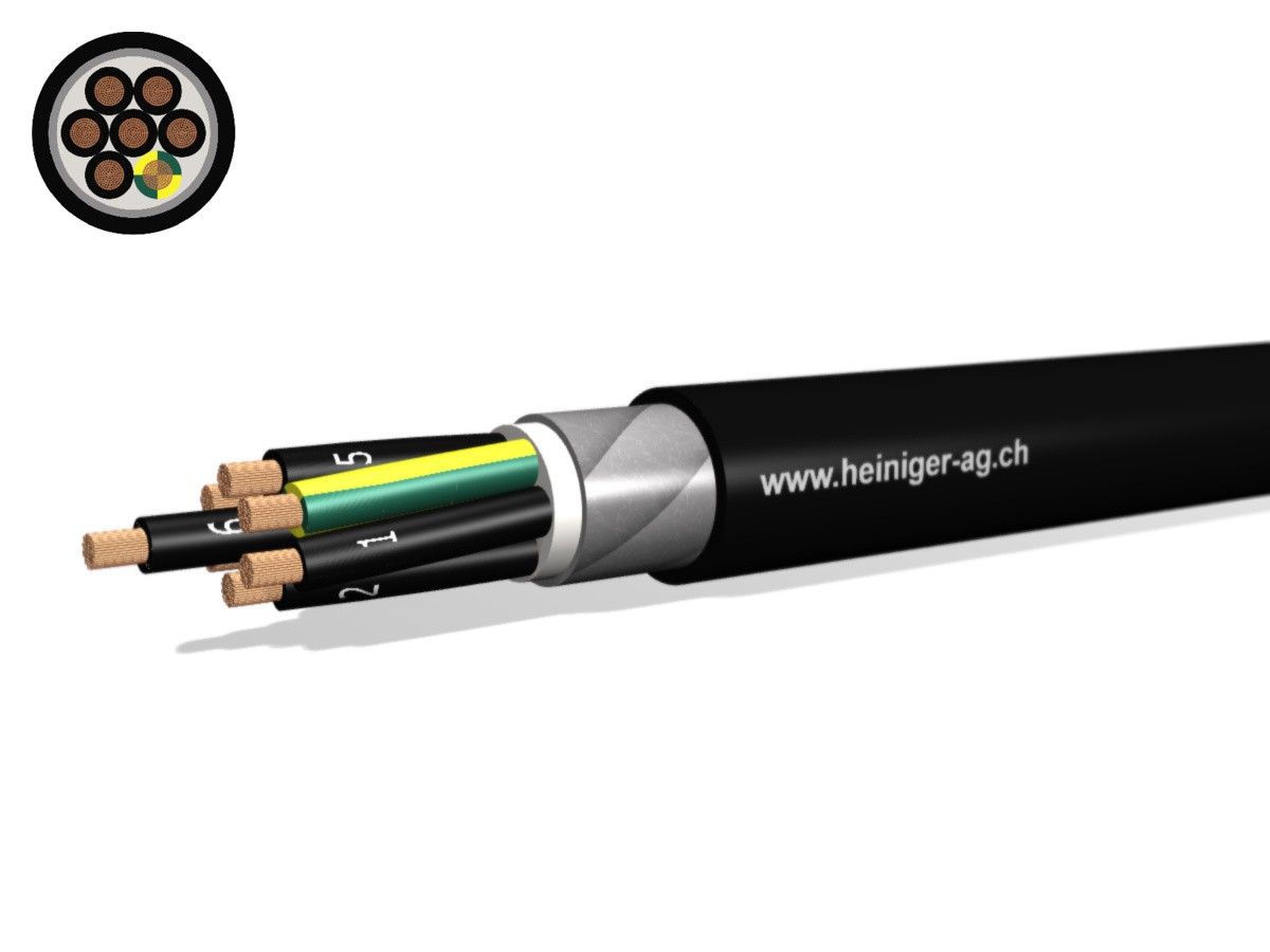 NN-CLN FE05B2 B2ca 7x10 LPE (Seil) sw - hal-frei armiert 90°C 0.6/1kV