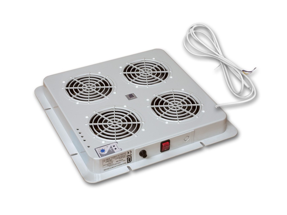 H-Rack Lüftersystem mit 4 Lüfter - 640m3/h, inkl. Thermostat