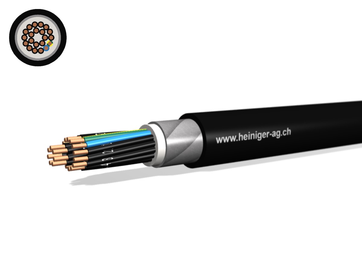 NN-CLN FE05B2 B2ca 21x1.50 LNPE nr - san-hal armé 90°C 0.6/1kV