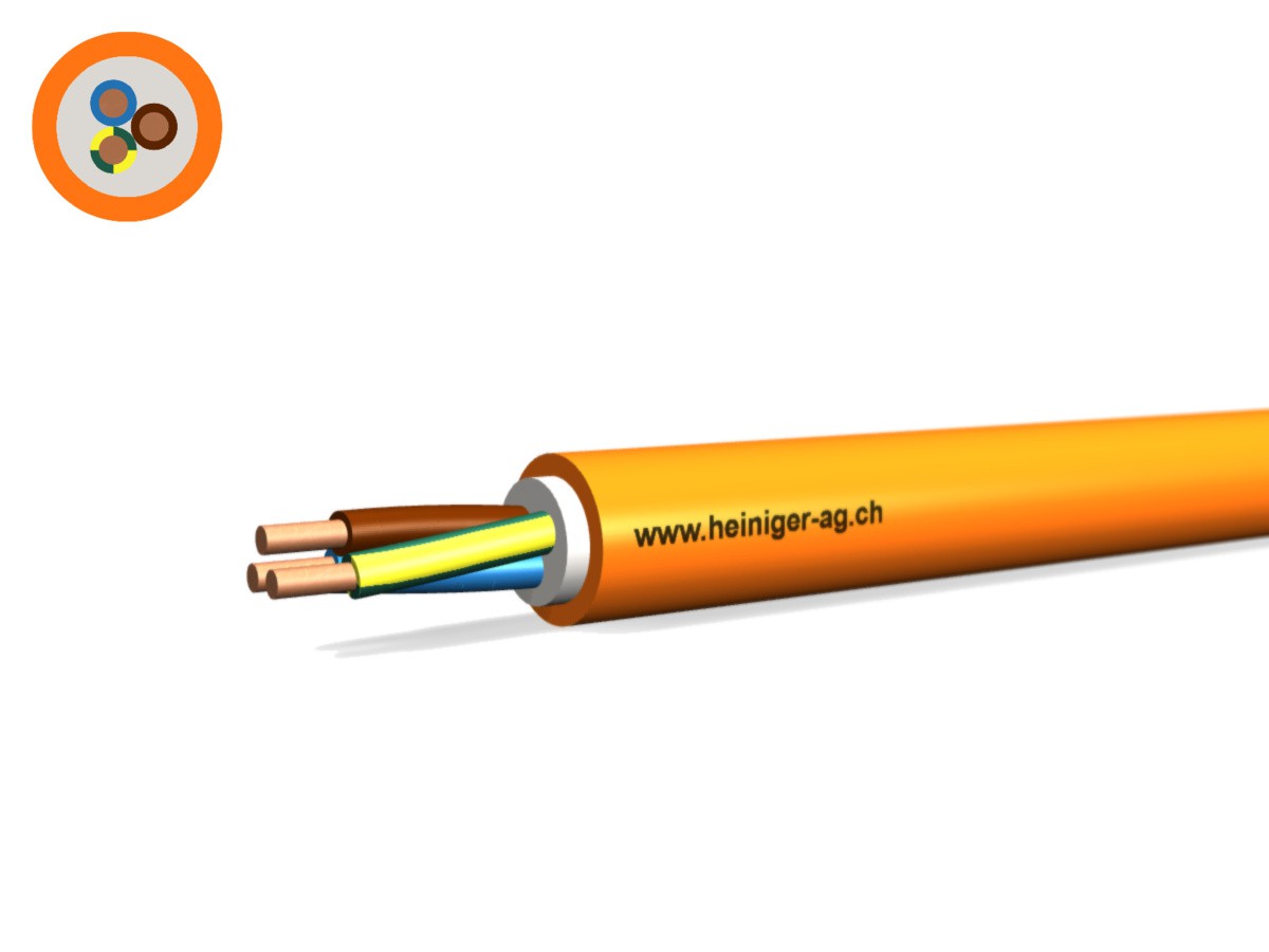 Sicherheitskabel FE180 E30-E60 3x1.50 - LNPE PYROFIL hal-frei flammwidrig or