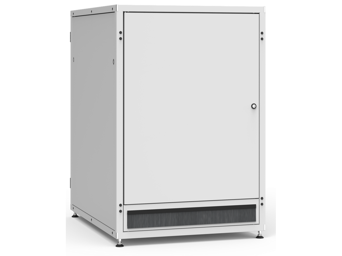H-Rack 19" H1230xL800xP1000 24HE - Portes verre et tôle, complet