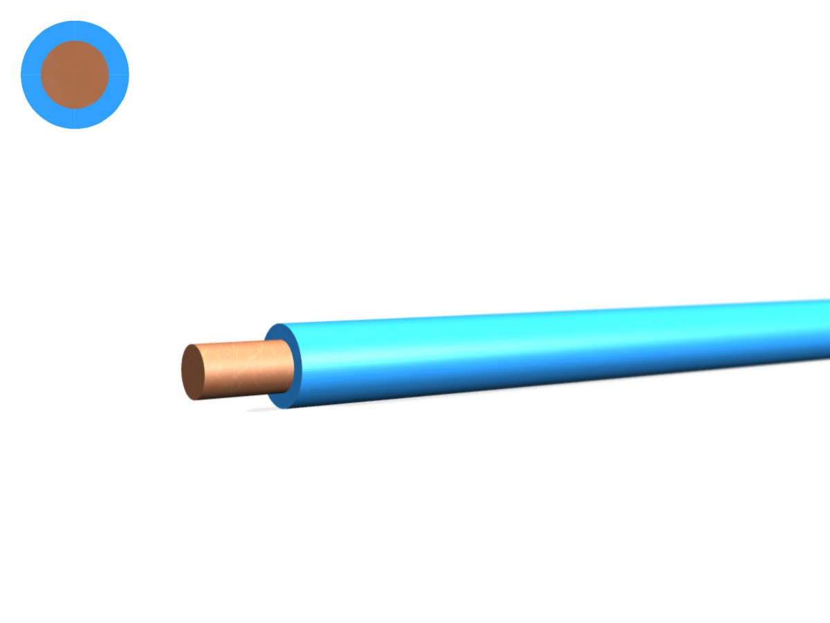 T-Draht Eca 4 PVC hellblau - 450/750V H07V-U