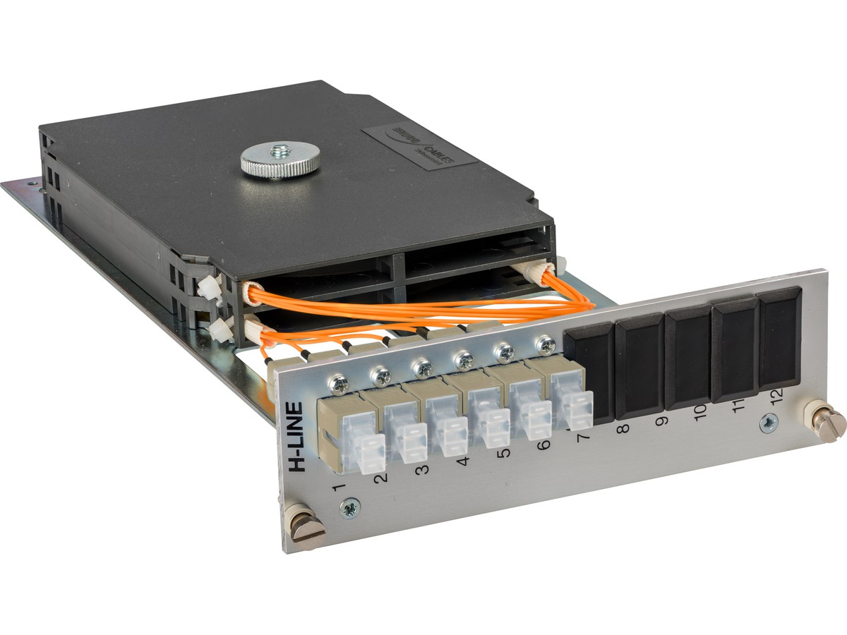 Einschubmodul H-Line zu BGT 3HE/7TE - 4xSC 50/125 bestückt, spleissfertig