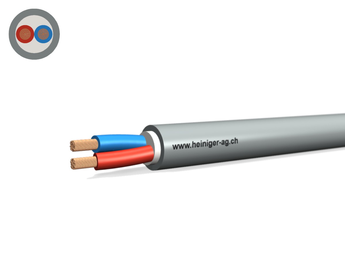 Batterie Kabel Cca-flex 2x2.50 rt/bl gr - LiHH hal-frei 0.6/1kV EN 50399