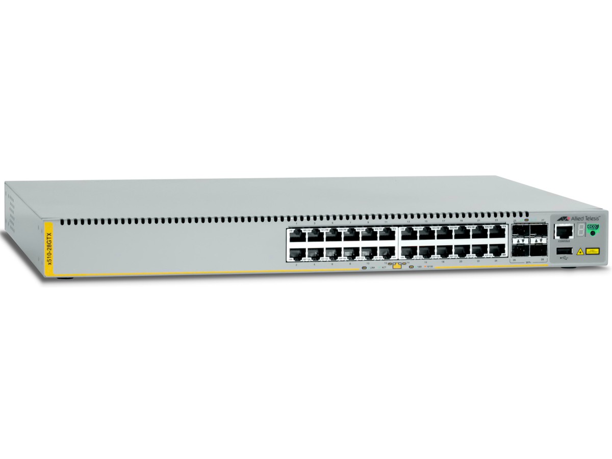 AT-x510-28GTX-50, 24x1000T, 4 SFP+ Combo - Switch L2-4, 2x Netzteil