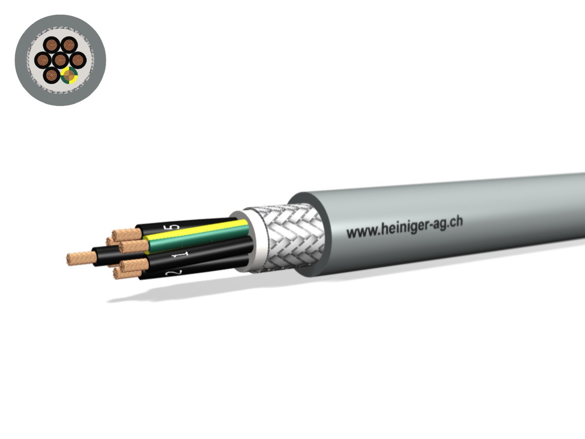 Câble PVC-PUR C 7x2.50 JZ num gr - 300/500V