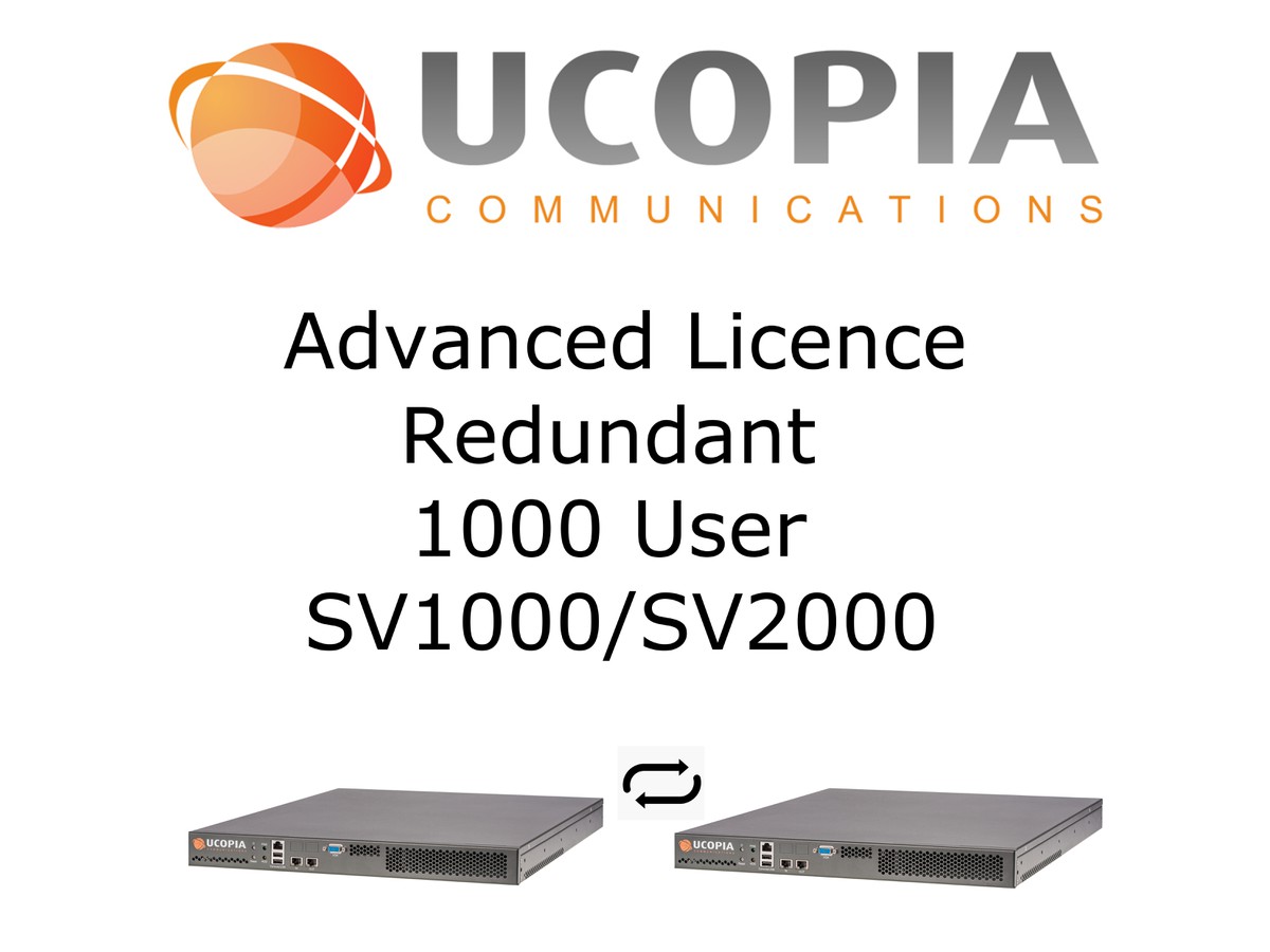 Ucopia ADV Licence redundant 1000 User - für SV1000/SV2000