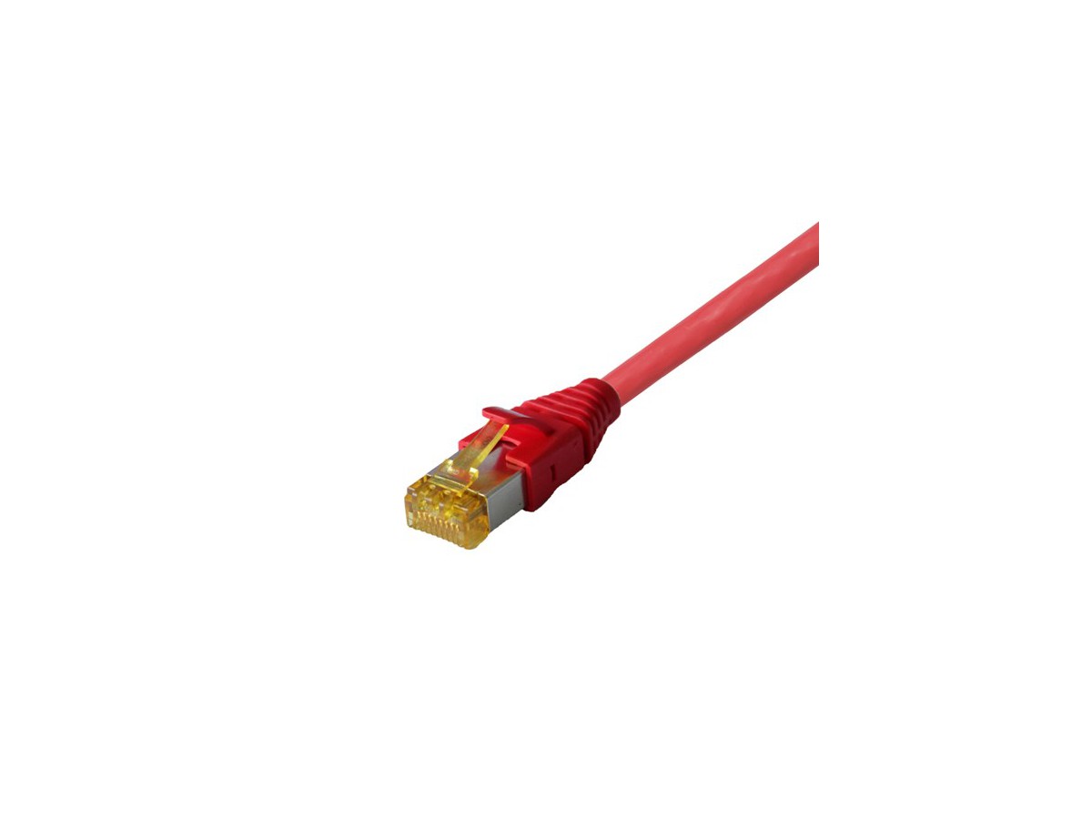 Unipatch 4P S/FTP 1:1 RJ45 AMP 1.0m - Cat.6A câble/capot TLP sans-hal rouge
