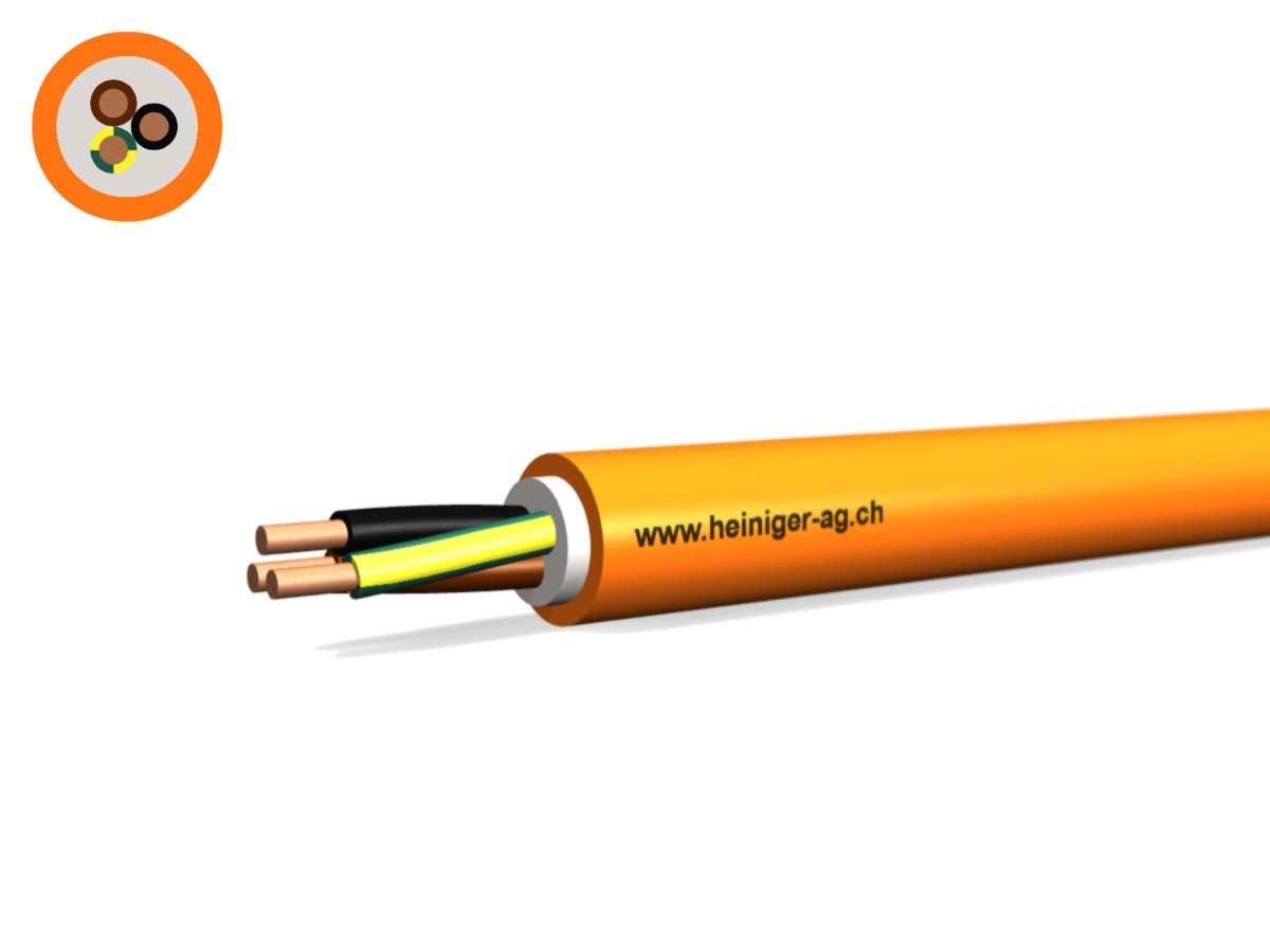 Câble de sécurité FE180 E90 3x1.50 LPE - PYROFIL san-hal non propag. de flamme or