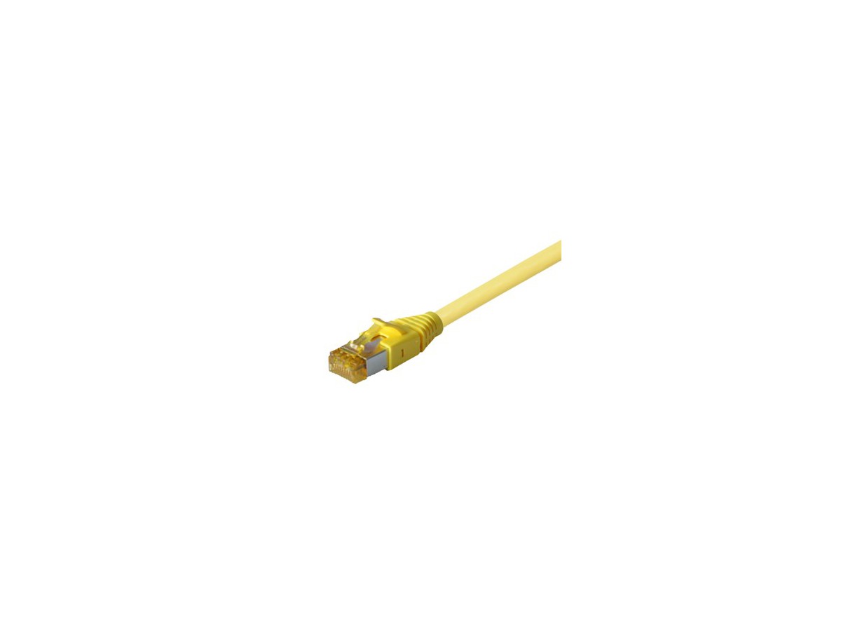 Unipatch 4P S/FTP 1:1 RJ45 AMP 10m - Kat.6A Kabel/TLP Haube hal-frei gelb