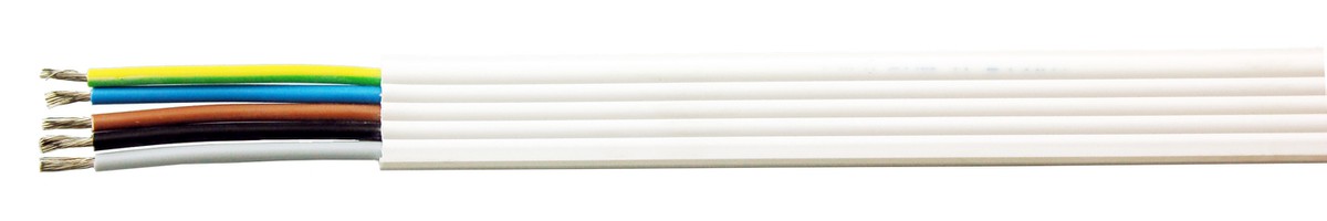 Flachkabel Power Cca hal-frei 5x2.50 - LNPE ws 0.6/1kV HD 308 S2