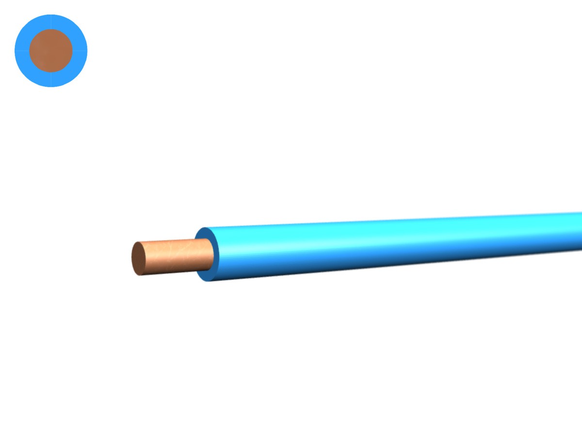 T-Draht Eca 2.50 PVC hellblau - 450/750V H07V-U