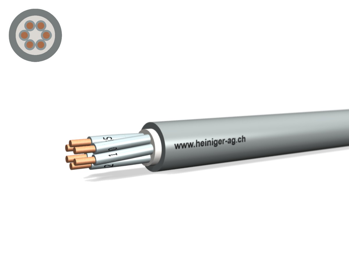 TT-Kabel Eca 6x1.50 NK 0-5 Tarif PVC gr - Niederspannungs-Installat. Kabel 0.6/1kV