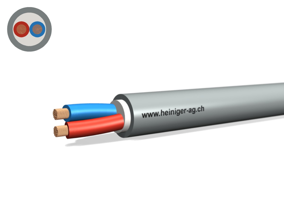 Batterie Kabel Cca-flex 2x10 rt/bl gr - LiHH hal-frei 0.6/1kV EN 50399