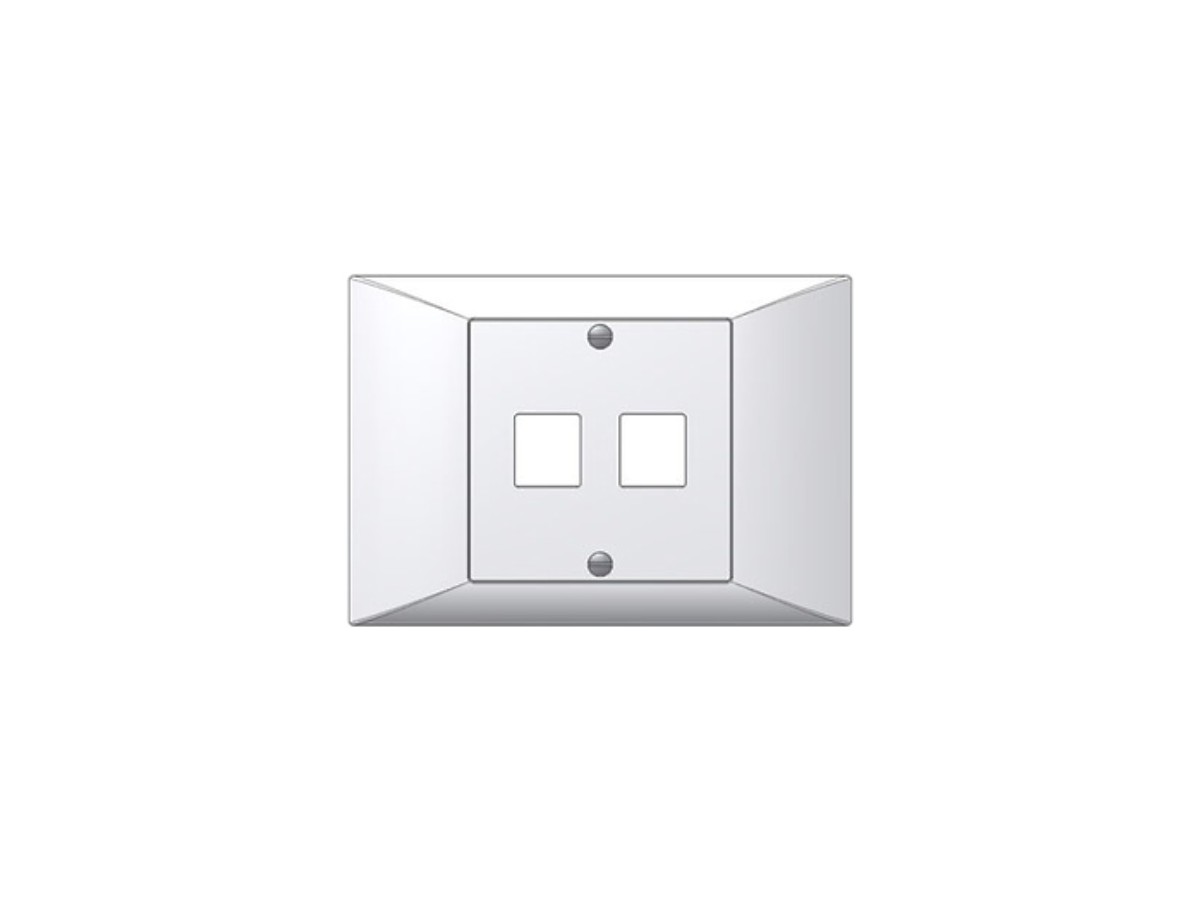 Unilan Boît. IK EDIZIOdue 2 ports blanc - droit pour RJ45 (KS) 115x80mm